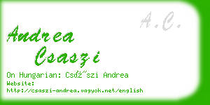 andrea csaszi business card